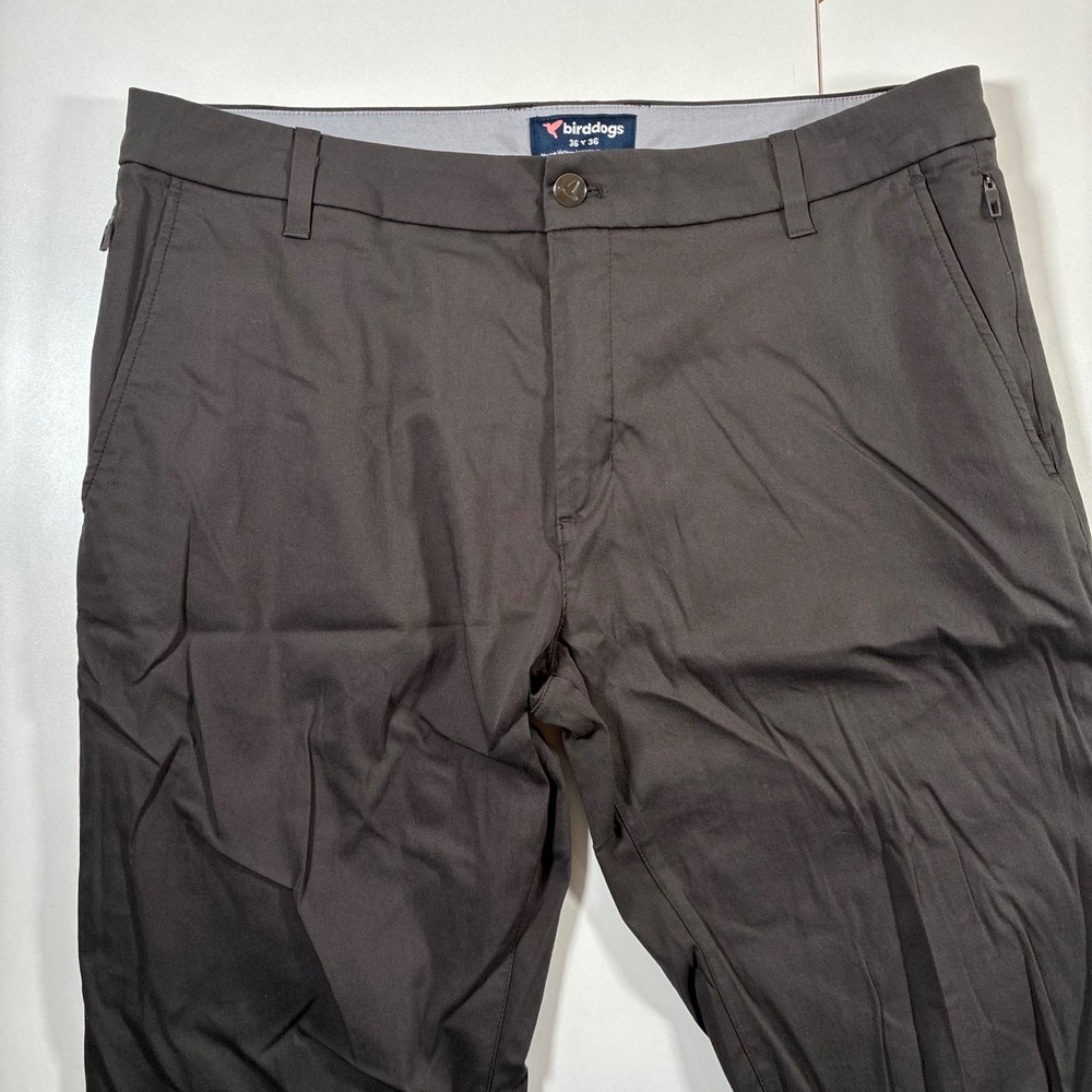 Birddogs Chino Pants 36x34 Gray Performance Stretch Unlined (Tag 36x36)